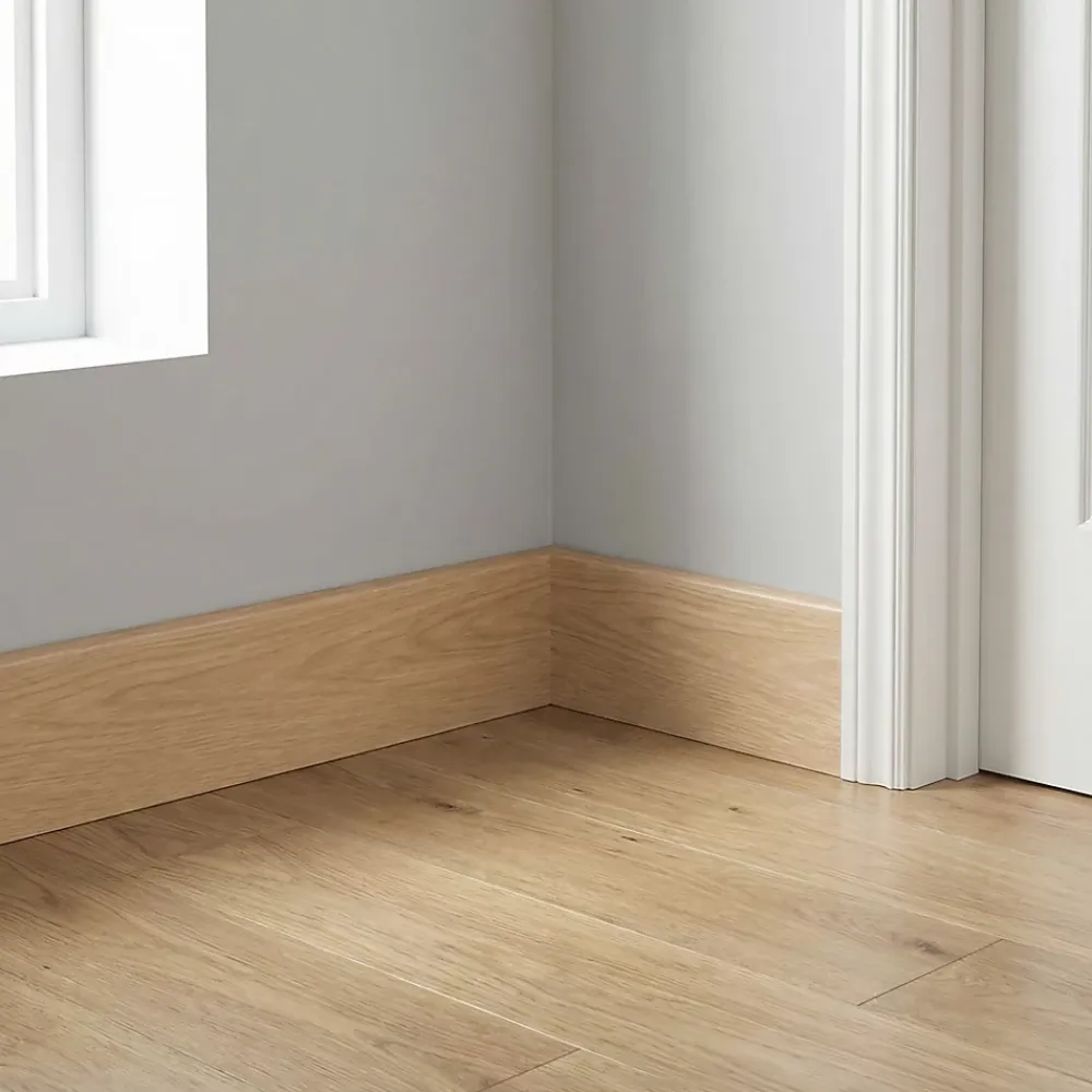 GoodHome Plinthe MDF , effet chêne, décor 140, H.8 cm x L.220 cm x ép.13mm (vendue à la pièce)- Plinthe Pour Parquet Et Stratifié