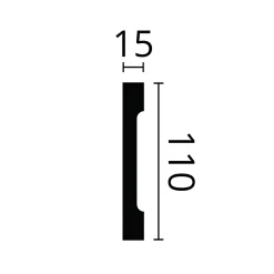 Noel & Marquet Plinthe NMC WALLSTYL FD2S Moulure décorative Cimaise Encadrement de porte- Moulure
