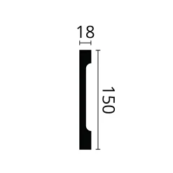Noel & Marquet Plinthe NMC WALLSTYL FD15S Profil de décoration- Plinthe Pour Parquet Et Stratifié