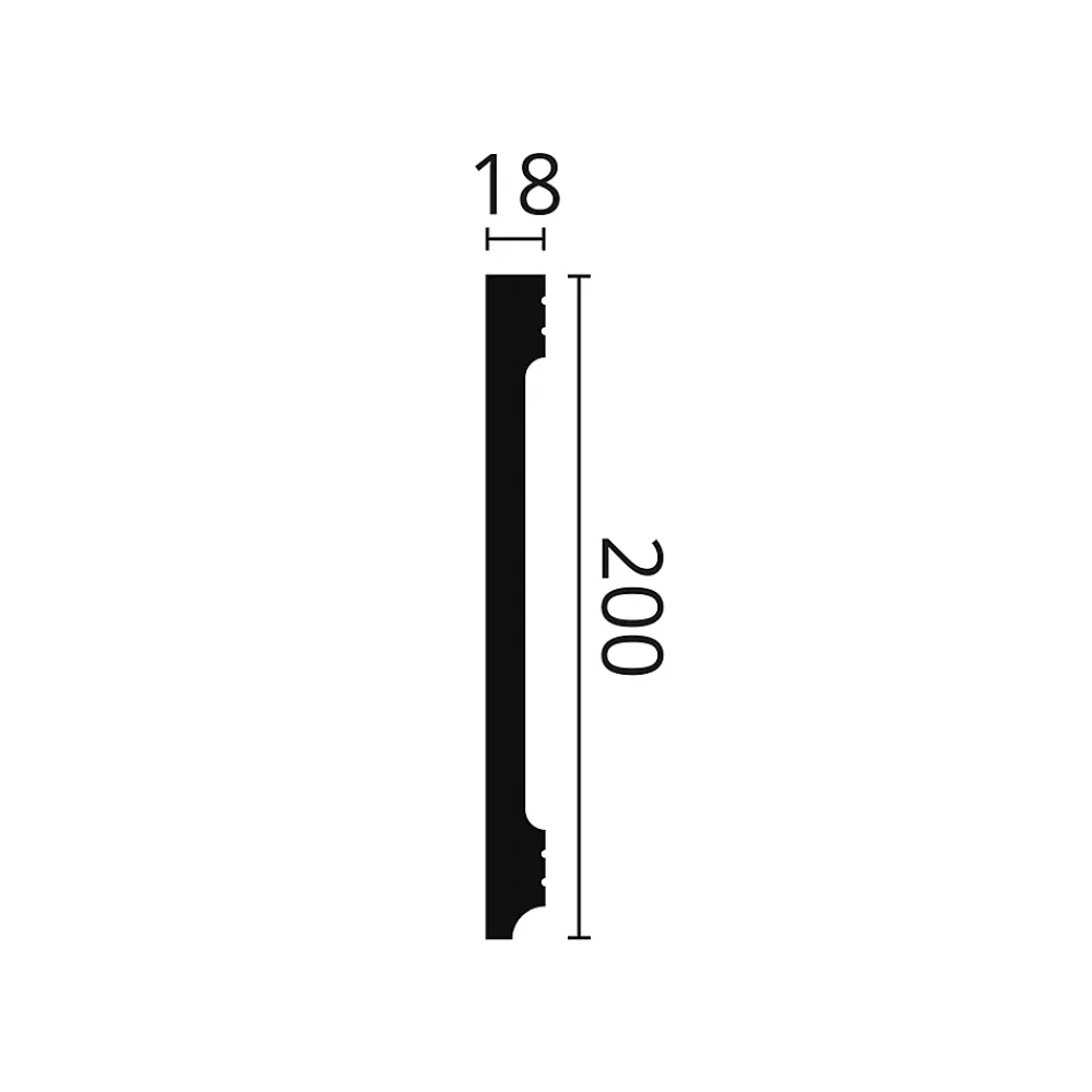 Noel & Marquet Plinthe NMC WALLSTYL FD20S Moulure décorative Moulure en stuc- Plinthe Pour Parquet Et Stratifié