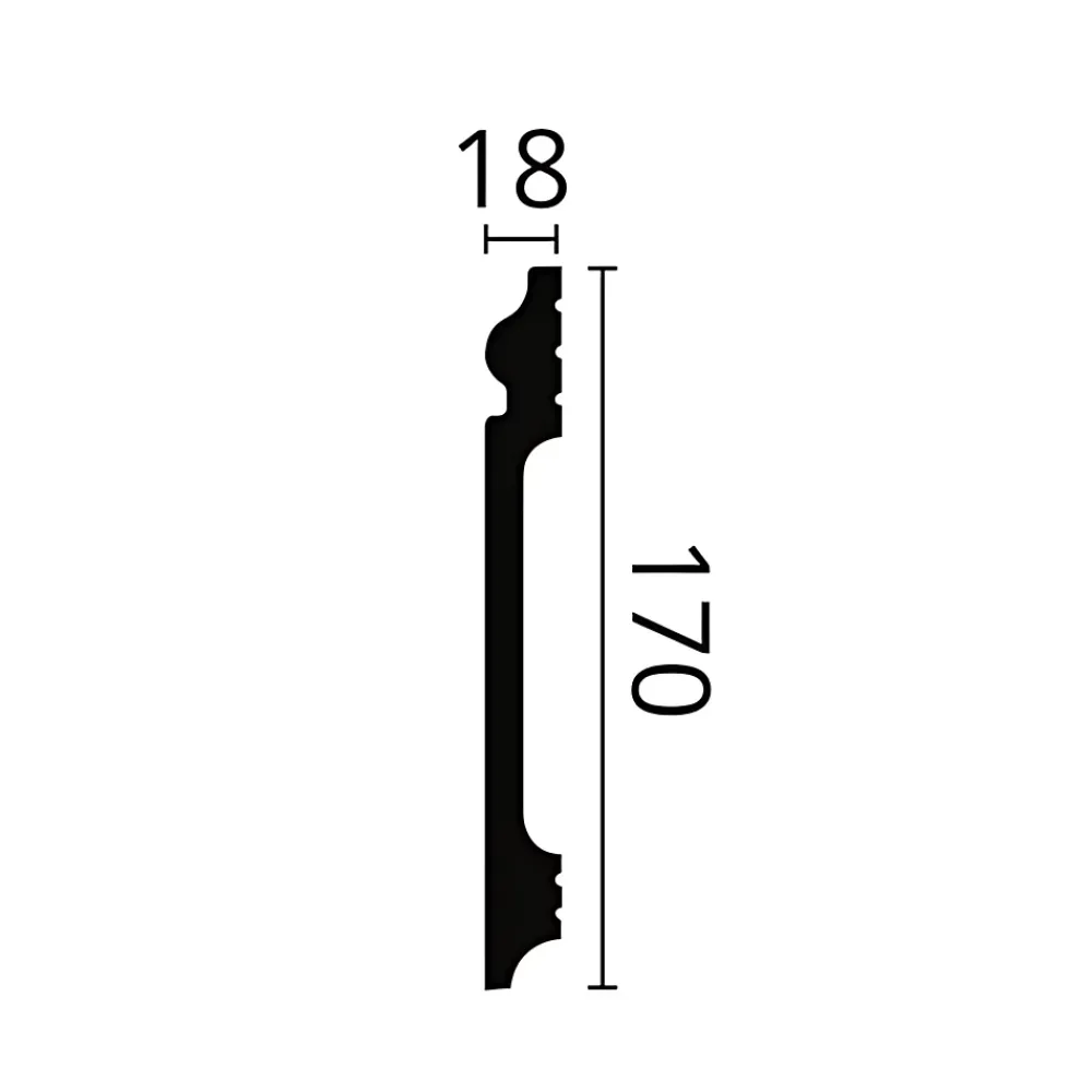 Noel & Marquet Plinthe NMC WALLSTYL FL17 Profil de décoration- Plinthe Pour Parquet Et Stratifié