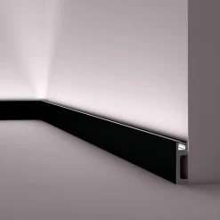 Noel & Marquet Plinthe Pour Parquet Et Stratifié<Plinthe NMC WALLSTYL IL10 BLACK Moulure décorative Moulure en stuc Éclairage indirect