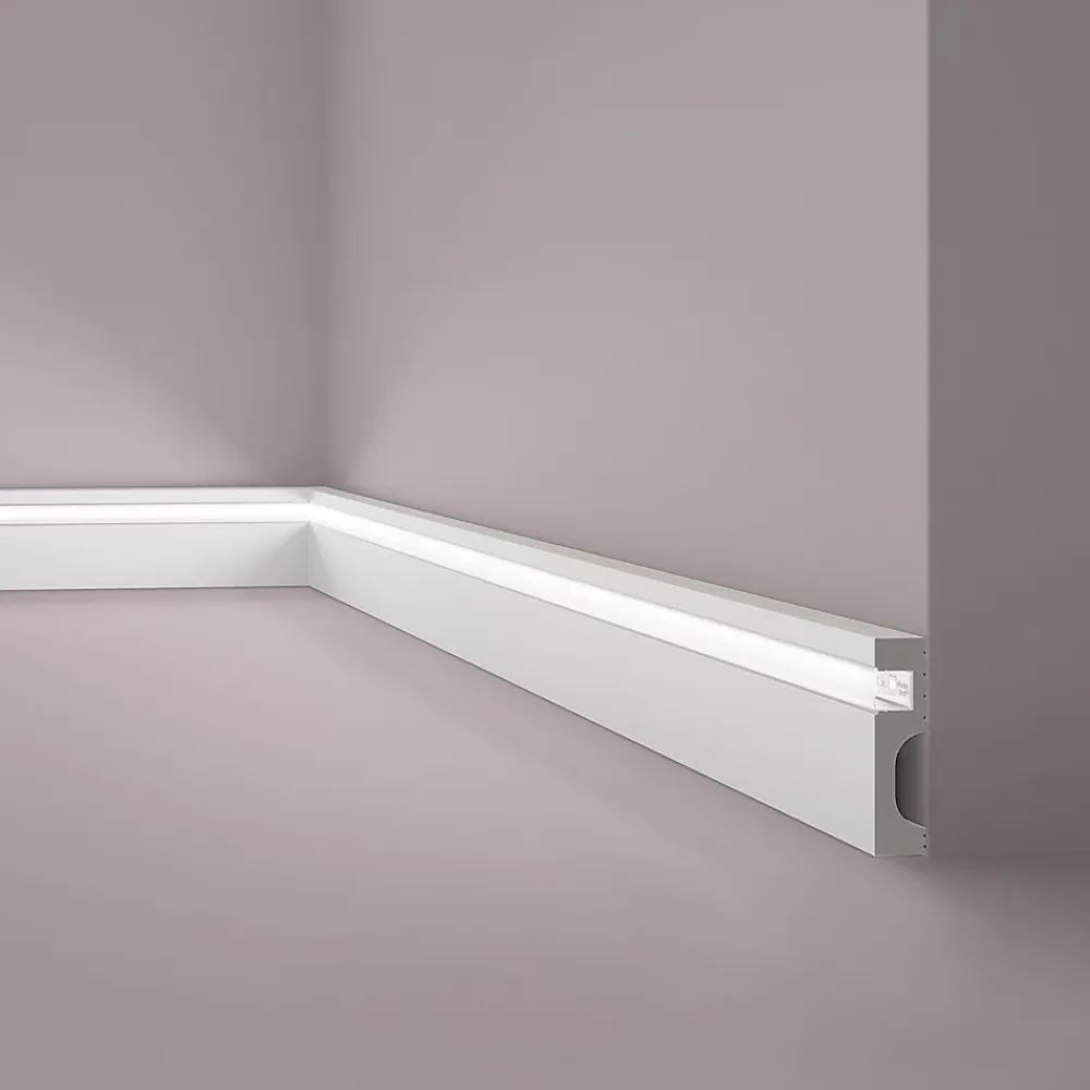 Noel & Marquet Plinthe NMC WALLSTYL IL11 Moulure décorative Corniche de plafond Éclairage indirect- Plinthe Pour Parquet Et Stratifié