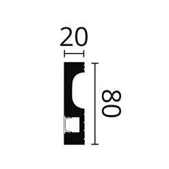 Noel & Marquet Plinthe NMC WALLSTYL IL11 Moulure décorative Corniche de plafond Éclairage indirect- Plinthe Pour Parquet Et Stratifié
