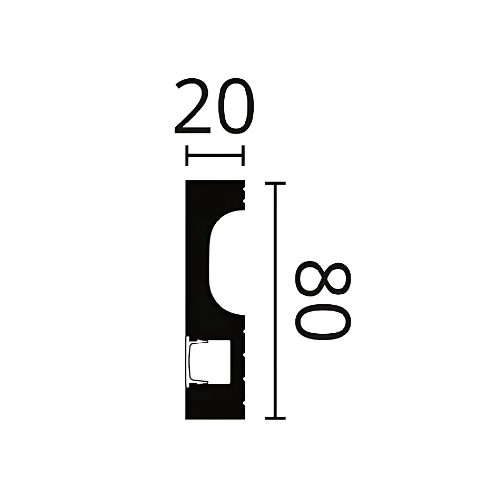 Noel & Marquet Plinthe NMC WALLSTYL IL11 Moulure décorative Corniche de plafond Éclairage indirect- Plinthe Pour Parquet Et Stratifié