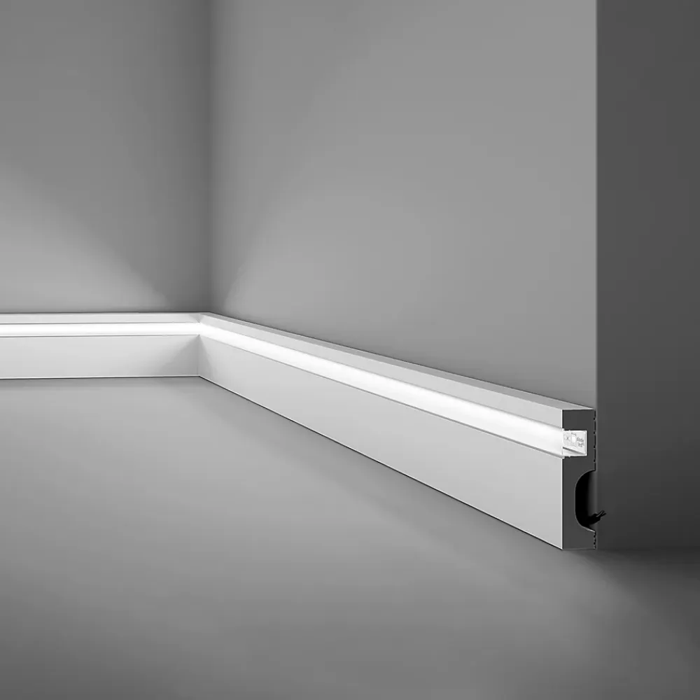 Noel & Marquet Plinthe NMC WALLSTYL IL11 Moulure décorative Corniche de plafond Éclairage indirect- Plinthe Pour Parquet Et Stratifié