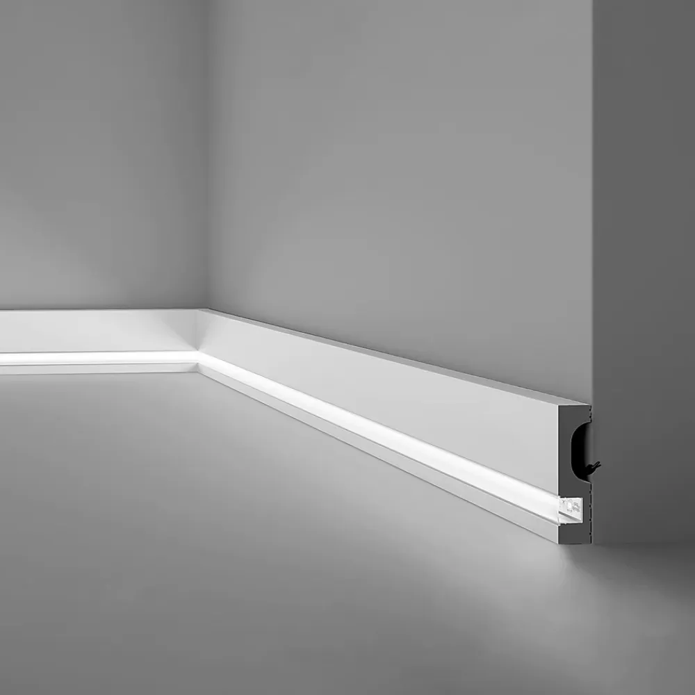 Noel & Marquet Plinthe NMC WALLSTYL IL11 Moulure décorative Corniche de plafond Éclairage indirect- Plinthe Pour Parquet Et Stratifié