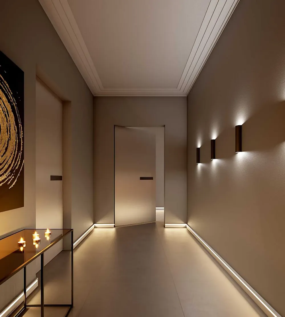 Noel & Marquet Plinthe NMC WALLSTYL IL11 Moulure décorative Corniche de plafond Éclairage indirect- Plinthe Pour Parquet Et Stratifié