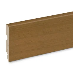 GoodHome Plinthe Plaquée bois Décor 280 teck verni blond (vendue à la pièce)- Plinthe Pour Parquet Et Stratifié