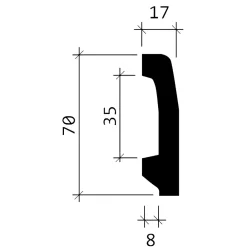 Profhome Plinthe 153106 Moulure décorative- Plinthe Pour Parquet Et Stratifié