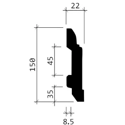 Profhome Plinthe Pour Parquet Et Stratifié<Plinthe 153102 Moulure décorative