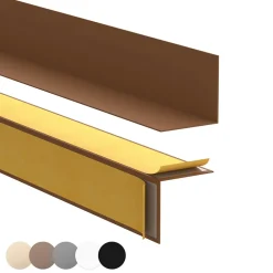Quest Plinthe PVC rigide 35x18 mm, Plinthe murale autocollante, decorative, 200 cm, marron- Plinthe Pour Sol En Vinyle Et Pvc