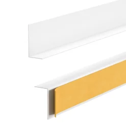 Quest Plinthe PVC rigide 50x20 mm, Plinthe murale autocollante, decorative, 200 cm, blanc- Plinthe Pour Sol En Vinyle Et Pvc