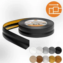 Quest Plinthe Pour Sol En Vinyle Et Pvc<Plinthe Souple Auto-Adhésive en PVC 32x23mm, 10m, Bande Flexible, Facile à Installer, sur Toutes les Surfaces, noir