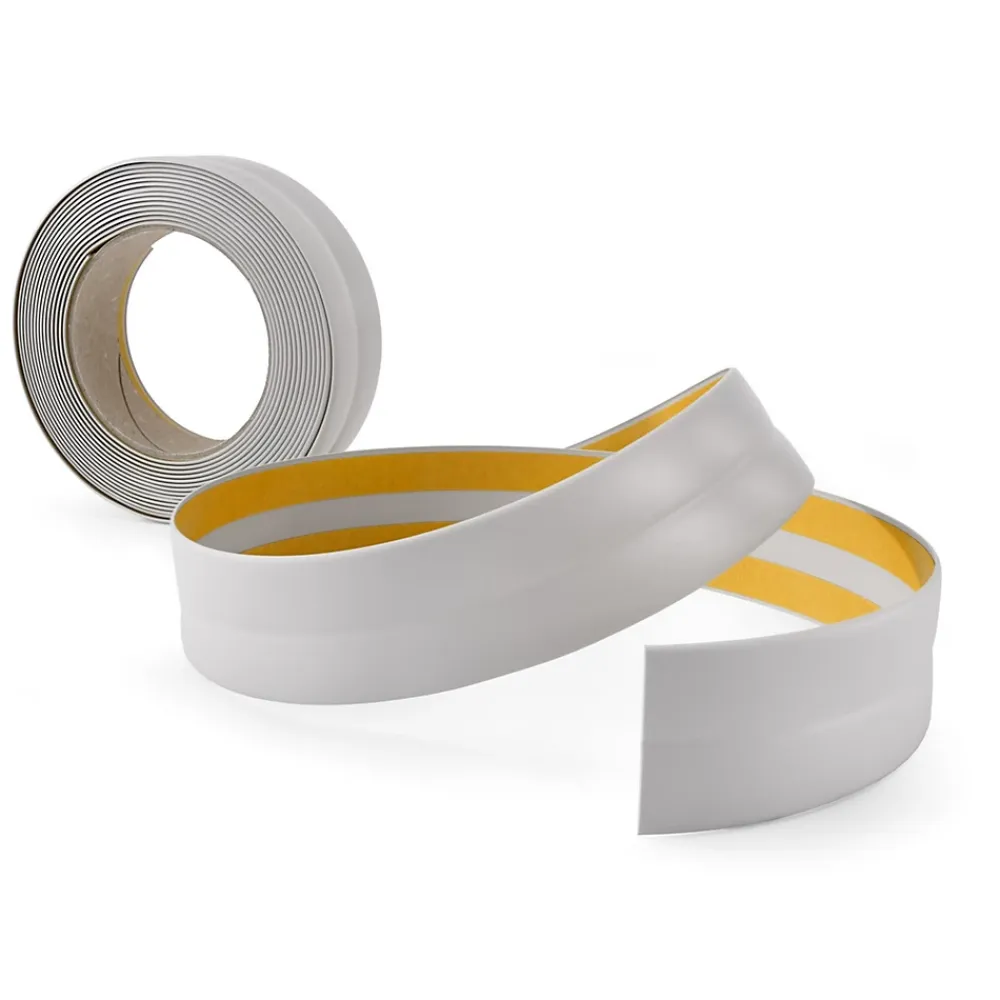 Quest Plinthe Pour Sol En Vinyle Et Pvc<Plinthe Souple Auto-Adhésive en PVC 18x18mm, 10m, Bande Élastique pour Finitions et Étanchéité des Jonctions, gris clair