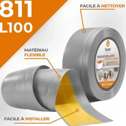 Quest Plinthe Pour Sol En Vinyle Et Pvc<Plinthe Souple Auto-Adhésive en PVC 100x25mm, 5m, Bande Flexible, Facile à Installer, Adaptée à Toutes Surface, gris