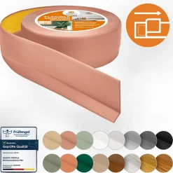 Quest Plinthe Souple Auto-Adhésive en PVC 50x20mm, 25m, Bande Flexible, Facile à Installer, sur Toutes les Surfaces, brun clair- Plinthe Pour Sol En Vinyle Et Pvc