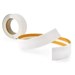 Quest Plinthe Souple Auto-Adhésive en PVC 25x25mm, 10m, Bande Élastique pour Finitions et Étanchéité des Jonctions, blanc- Plinthe Pour Sol En Vinyle Et Pvc