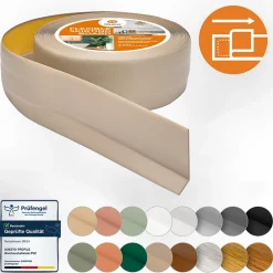 Quest Plinthe Souple Auto-Adhésive en PVC 50x20mm, 10m, Bande Flexible, Facile à Installer, sur Toutes les Surfaces, beige- Plinthe Pour Sol En Vinyle Et Pvc
