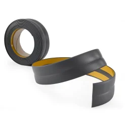 Quest Plinthe Souple Auto-Adhésive en PVC 25x25mm, 15m, Bande Élastique pour Finitions et Étanchéité des Jonctions, graphite- Plinthe Pour Sol En Vinyle Et Pvc