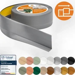 Quest Plinthe Pour Sol En Vinyle Et Pvc<Plinthe Souple Auto-Adhésive en PVC 50x20mm, 25m, Bande Flexible, Facile à Installer, sur Toutes les Surfaces, gris