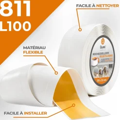 Quest Plinthe Pour Sol En Vinyle Et Pvc<Plinthe Souple Auto-Adhésive en PVC 100x25mm, 5m, Bande Flexible, Facile à Installer, Adaptée à Toutes Surface, blanc