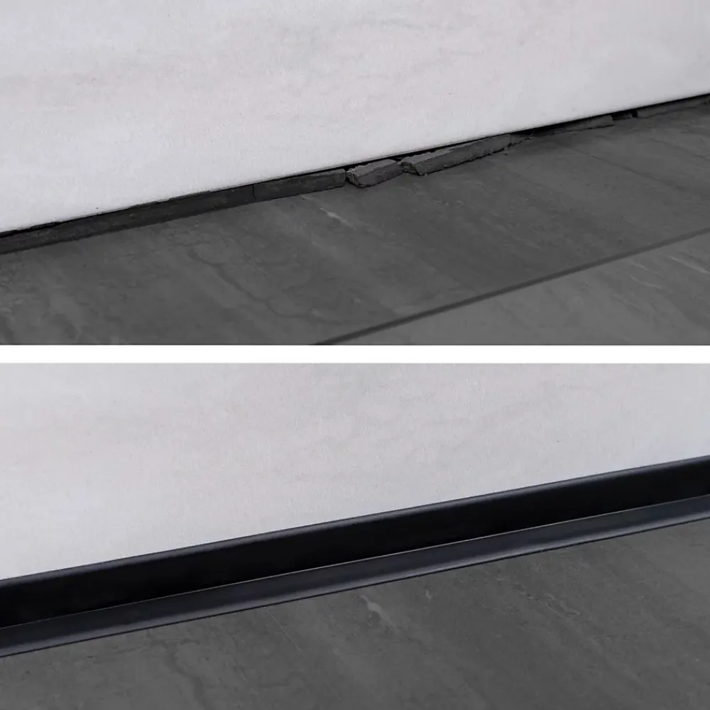 Quest Plinthe Pour Sol En Vinyle Et Pvc<Plinthe Souple Auto-Adhésive en PVC 30x30mm, 10m, Bande Élastique pour Finitions et Étanchéité des Jonctions, noir