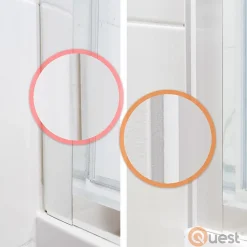 Quest Plinthe Souple Auto-Adhésive en PVC 18x18mm, 20m, Bande Élastique pour Finitions et Étanchéité des Jonctions, gris clair- Plinthe Pour Sol En Vinyle Et Pvc