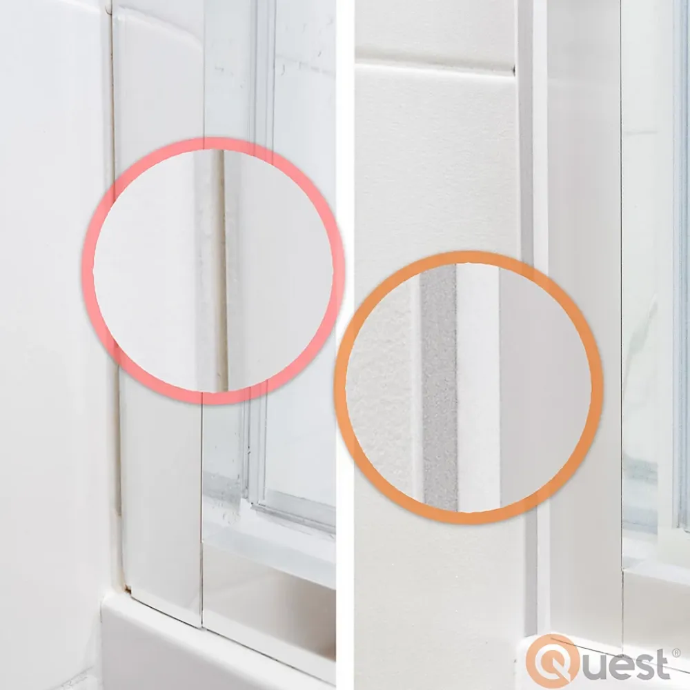 Quest Plinthe Souple Auto-Adhésive en PVC 18x18mm, 20m, Bande Élastique pour Finitions et Étanchéité des Jonctions, gris clair- Plinthe Pour Sol En Vinyle Et Pvc