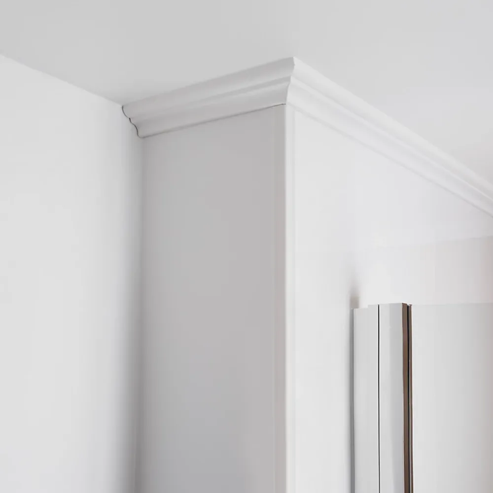 Quest Plinthe Souple Auto-Adhésive en PVC 25x25mm, 15m, Bande Élastique pour Finitions et Étanchéité des Jonctions, blanc- Plinthe Pour Sol En Vinyle Et Pvc