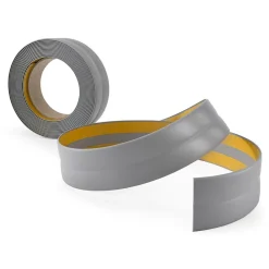 Quest Plinthe Souple Auto-Adhésive en PVC 30x30mm, 20m, Bande Élastique pour Finitions et Étanchéité des Jonctions, gris- Plinthe Pour Sol En Vinyle Et Pvc