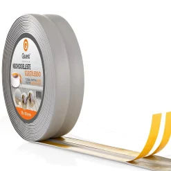 Quest Plinthe Souple Auto-Adhésive en PVC 30x30mm, 20m, Bande Élastique pour Finitions et Étanchéité des Jonctions, gris- Plinthe Pour Sol En Vinyle Et Pvc