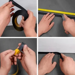 Quest Plinthe Souple Auto-Adhésive en PVC 30x30mm, 20m, Bande Élastique pour Finitions et Étanchéité des Jonctions, gris- Plinthe Pour Sol En Vinyle Et Pvc