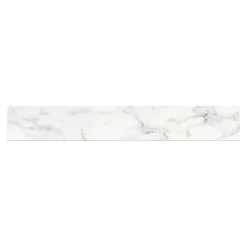 GoodHome Plinthe Pour Carrelage Sol<Plinthes en carrelage effet marbre blanc mat L.60 x l.7,5 cm x ép.8,5 mm, Aruma