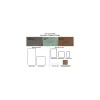 Gioia Materia Plinthes pour Carrelage grès cérame effet métal ZINC - Marron - Plinthe 60x7.5 cm boîte de 0.54 ml - Marron- Carrelage Sol Pour Wc