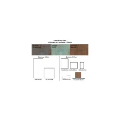 Gioia Materia Plinthes pour Carrelage grès cérame effet métal ZINC - Marron - Plinthe 60x7.5 cm boîte de 0.54 ml - Marron- Carrelage Sol Pour Wc