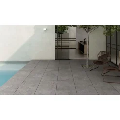 Gioia Materia Plinthes pour Carrelage grès cérame effet terrazzo Wind - Gris - Plinthe 60x7.5 cm boîte de 0.52 ml - Gris- Carrelage Sol Pour Wc