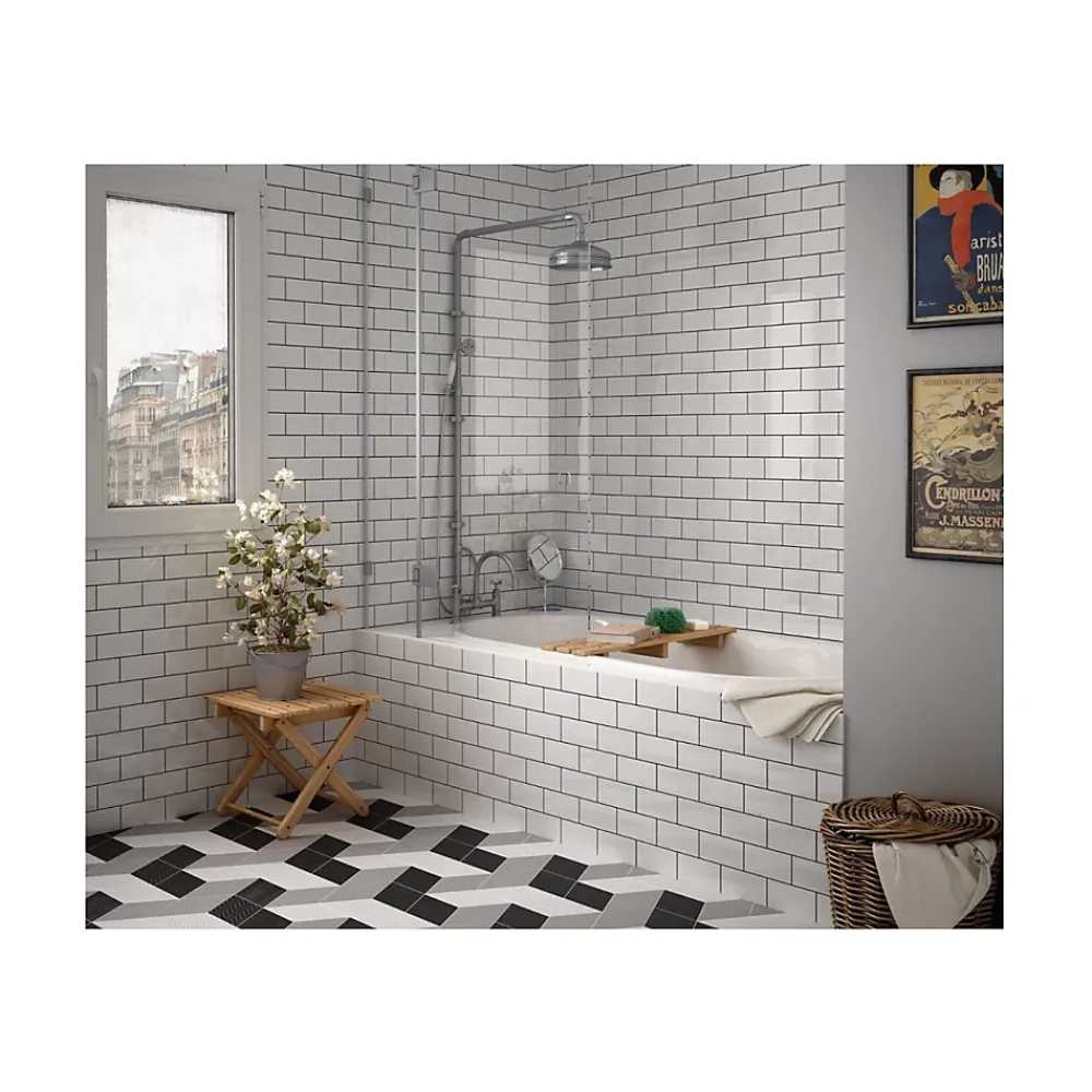 Gioia Materia Faïence Pour Wc|Faïence Pour Pièce À Vivre<Plinthes pour Carrelage mural faïence effet uni EVOLUTION - Blanc - Mat - Plinthe 15x15cm boîte de 0.72 ml - Blanc - Mat