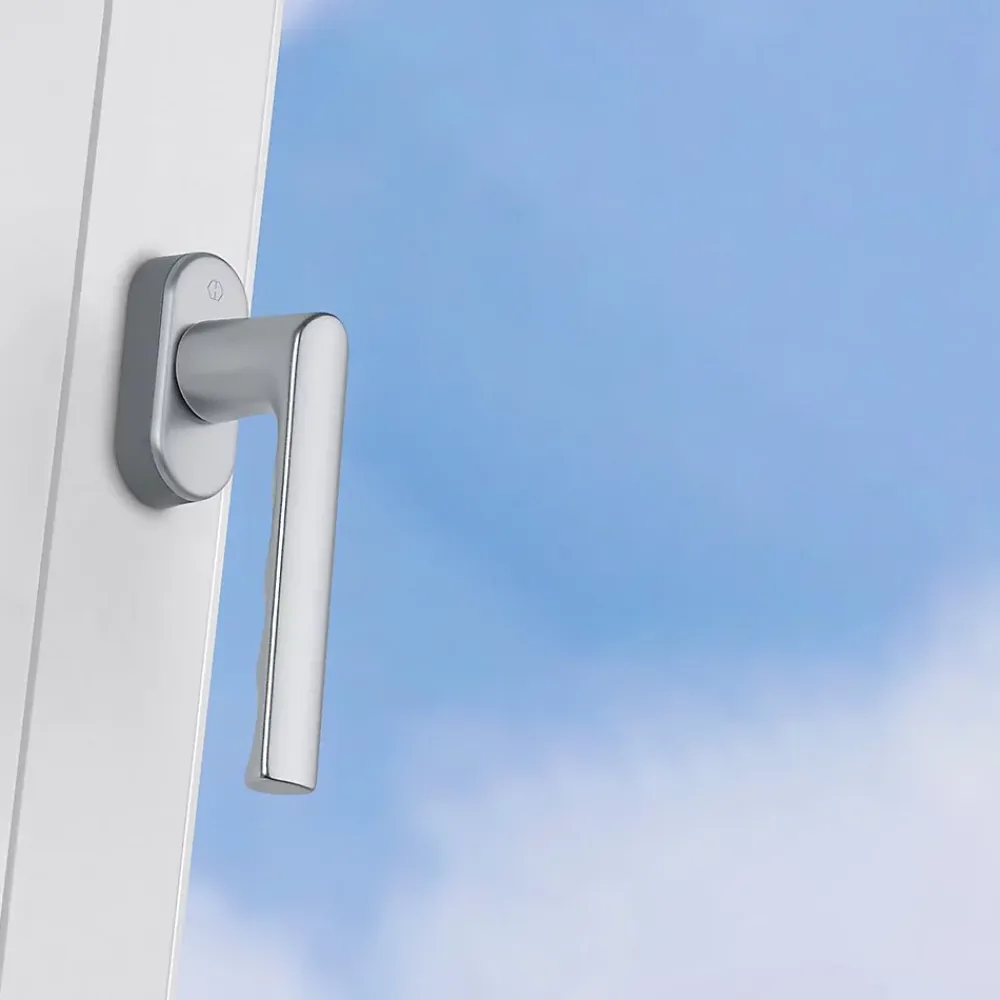 Acbat Poignée De Fenêtre<Poignée alu anodisé aspect inox Hamburg pour fenêtre L.129mm