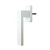 GoodHome Poignée De Fenêtre<Poignée alu carré blanc pour fenêtre pvc
