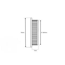 Reivilo Poignée cuvette encastrée ronde pour porte coulissante- Poignée De Porte
