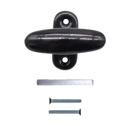 Cadap Poignée De Fenêtre<Poignée de Crémone, Aluminium, Noir laqué, pour Fenêtre, Ouverture et Fermeture