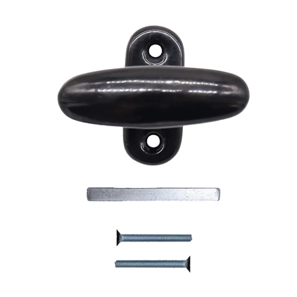 Cadap Poignée De Fenêtre<Poignée de Crémone, Aluminium, Noir laqué, pour Fenêtre, Ouverture et Fermeture