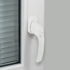 Poignée de fenêtre avec bouton-poussoir Miniac PVC blanc l.2,9 x H.15,4 x P.6 cm- Poignée De Fenêtre