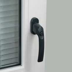 Poignée de fenêtre avec bouton-poussoir Miniac PVC anthracite l.2,9 x H.15,4 x P.6 cm- Poignée De Fenêtre