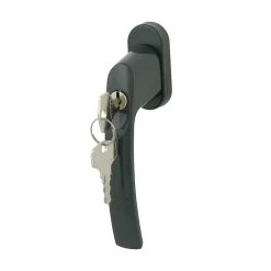 Poignée De Fenêtre<Poignée de fenêtre Minianc avec clé PVC fer aluminium gris l.2,9 x H.15,4 x P.6 cm
