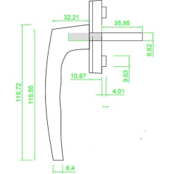 Secury-T Poignée de fenêtre oscillo-battante PVC laqué blanc RAL 9016- Poignée De Fenêtre