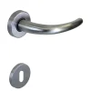 Hardwarexchange Poignée De Porte<Poignée de porte intérieure sur rosace Zamac chrome satiné mat Avec ressort de rappel
