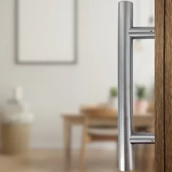 Secury-T Poignée de tirage - Baton de maréchal - Inox 304 - Droit 90 degrés 1400mm- Poignée De Porte Extérieure