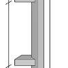 Hardwarexchange Poignée de tirage carrée 25x25 mm - Entraxe350 - S85 - A70 - L500 mm - incliné 45 - INOX 304 satiné- Poignée De Porte Extérieure
